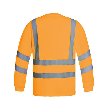 Polera Texora Dry Fit Manga Larga Con Reflectante Naranjo Fluor