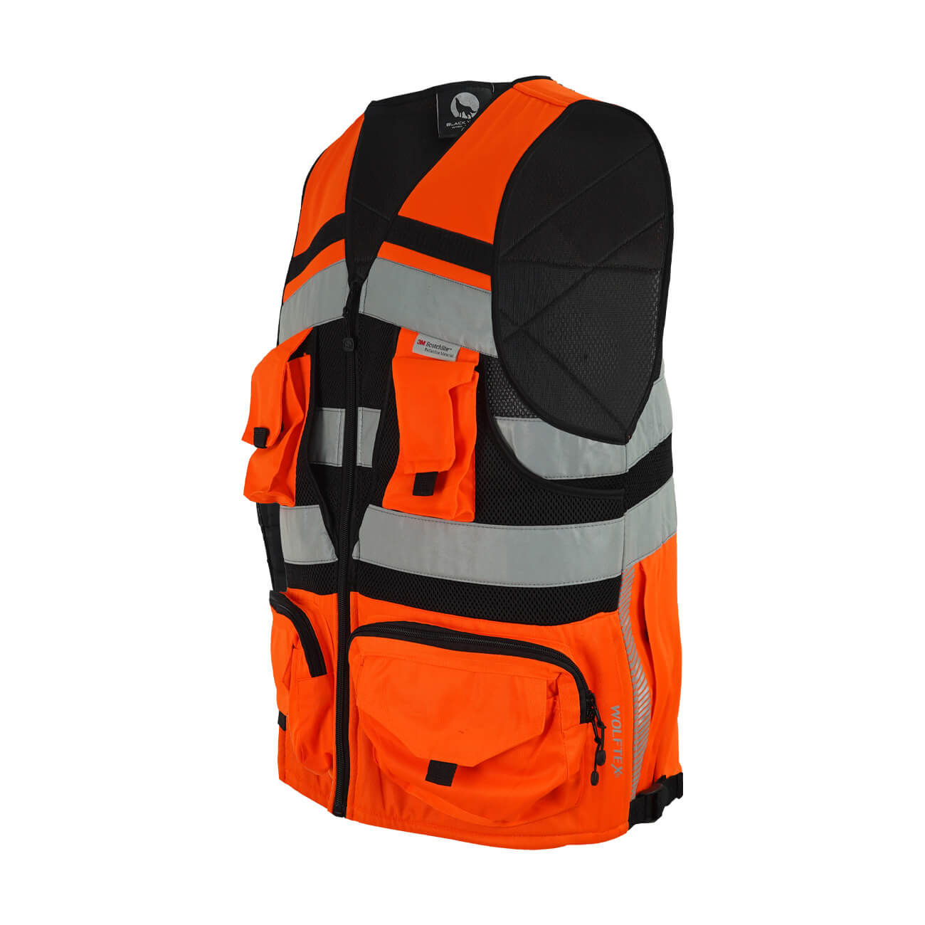 Chaleco Minero Wolftex con Cinta Reflectante Black Wolf