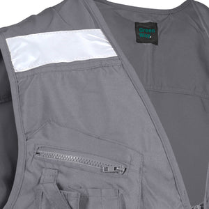 Chaleco Geólogo Greenway Poplin con Reflectante Gris