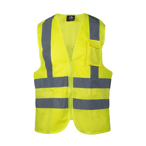 Chaleco de alta visibilidad  simple sin bolsillos Amarillo