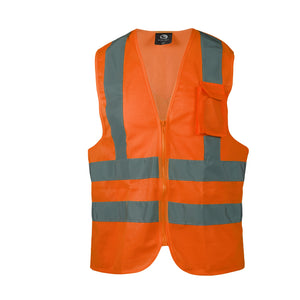Chaleco de alta visibilidad  simple sin bolsillos Naranjo