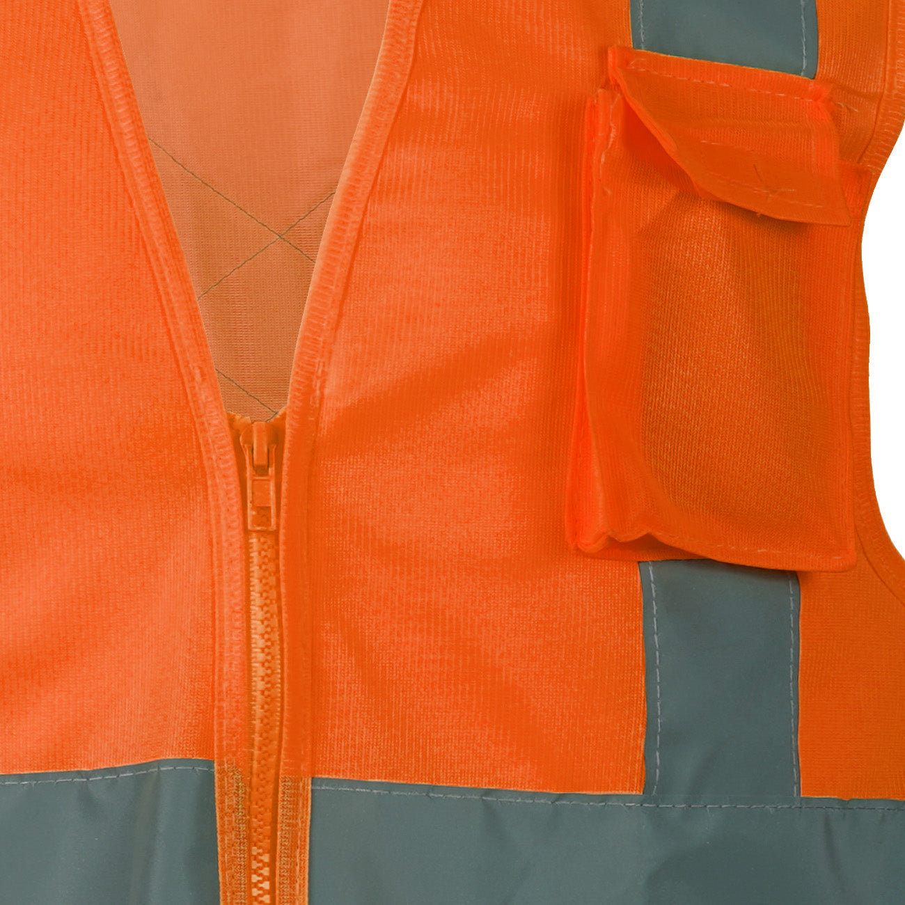 Chaleco de alta visibilidad  simple sin bolsillos Naranjo