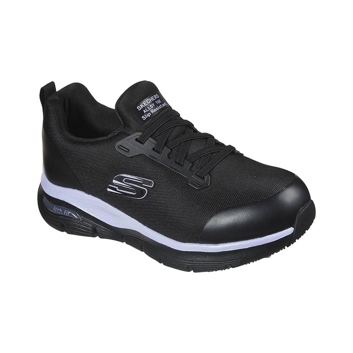 Zapatilla de seguridad  Evzan Negro Morado Skechers