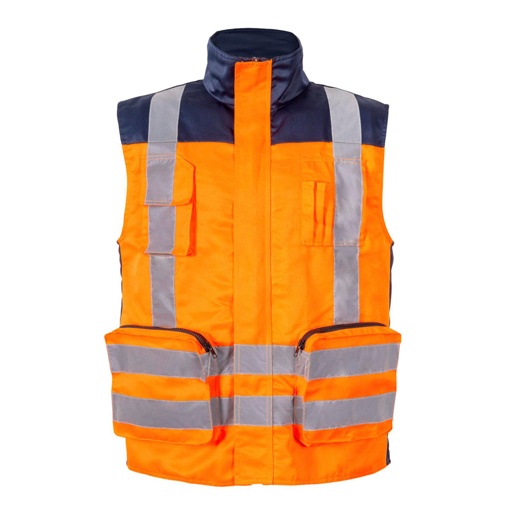 Chaleco Exoset Geologo Naranjo-Azul – Apro Seguridad Industrial