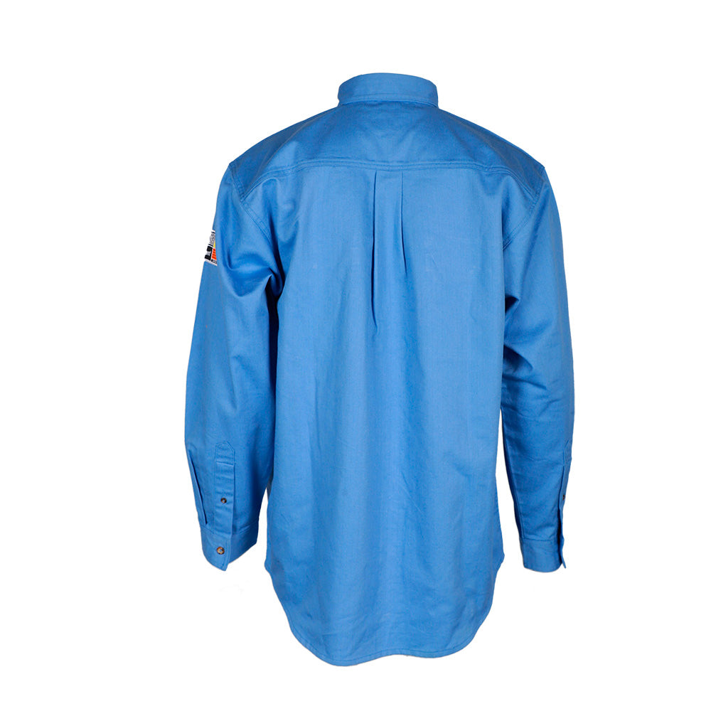 Camisa Ignífuga FR/ARC Leben CAT-2 Varón Celeste – Apro Seguridad