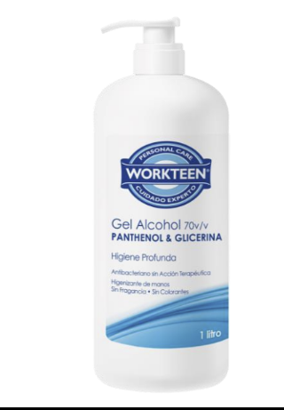 Alcohol Gel Workteen + Pantenol 1 lt