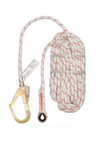 Linea de vida Segma 2 mosquetones Funda con deslizador 35m