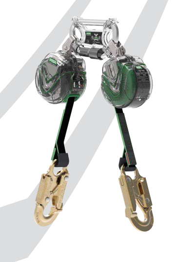 Retractil mini de seguridad MSA PFL V-TEC mosqueton de aluminio 1.8m