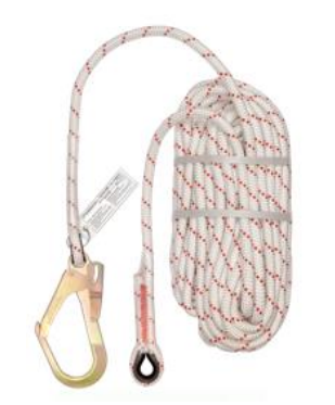 Linea de vida Segma 2 mosquetones Funda con deslizador 75m