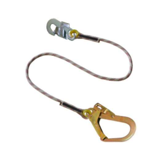 Cabo de vida Chilesin con mosqueton y gancho 1.50