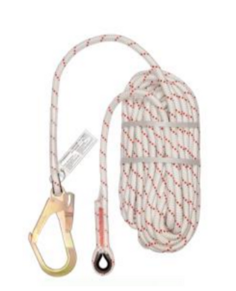 Linea de vida Segma 2 mosquetones Funda PVC con deslizador 49m