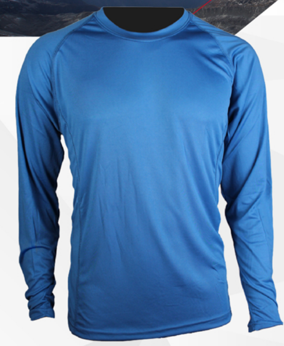 Polera Maritex Dry Fit Manga Larga Azul