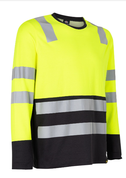 Polera Texora Dry Fit Manga Larga Con Reflectante Amarillo Fluor