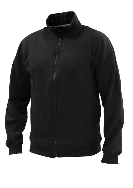 Poleron Texora Full Zip Manga Larga Negro