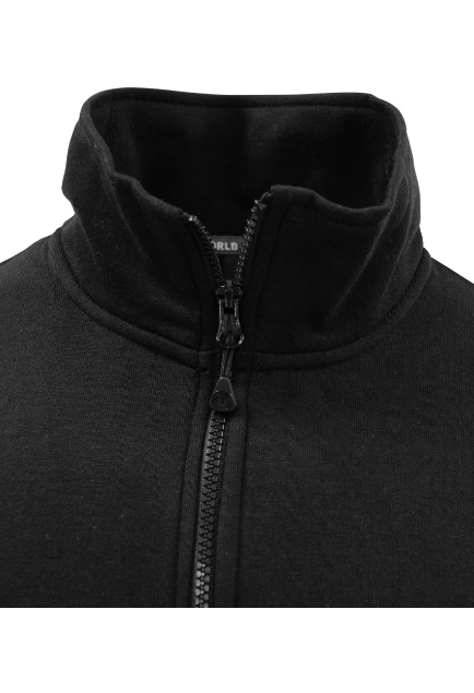 Poleron Texora Full Zip Manga Larga Negro
