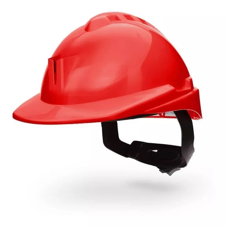 Casco de Seguridad Libus Milenium Porta Lampara Rojo