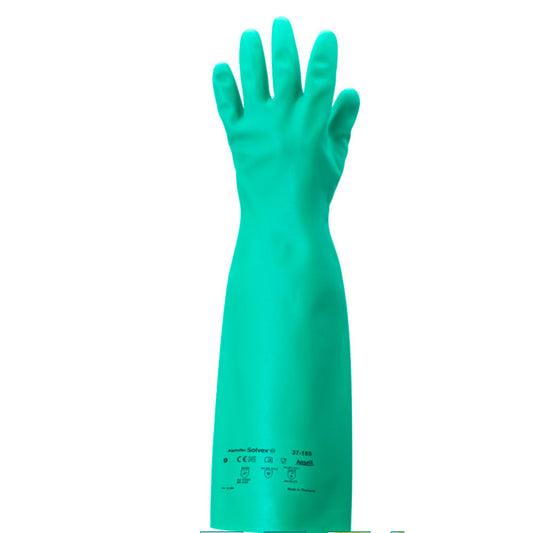 Guante de Seguridad Ansell Nitrilo Solvex Largo 18" 37-185