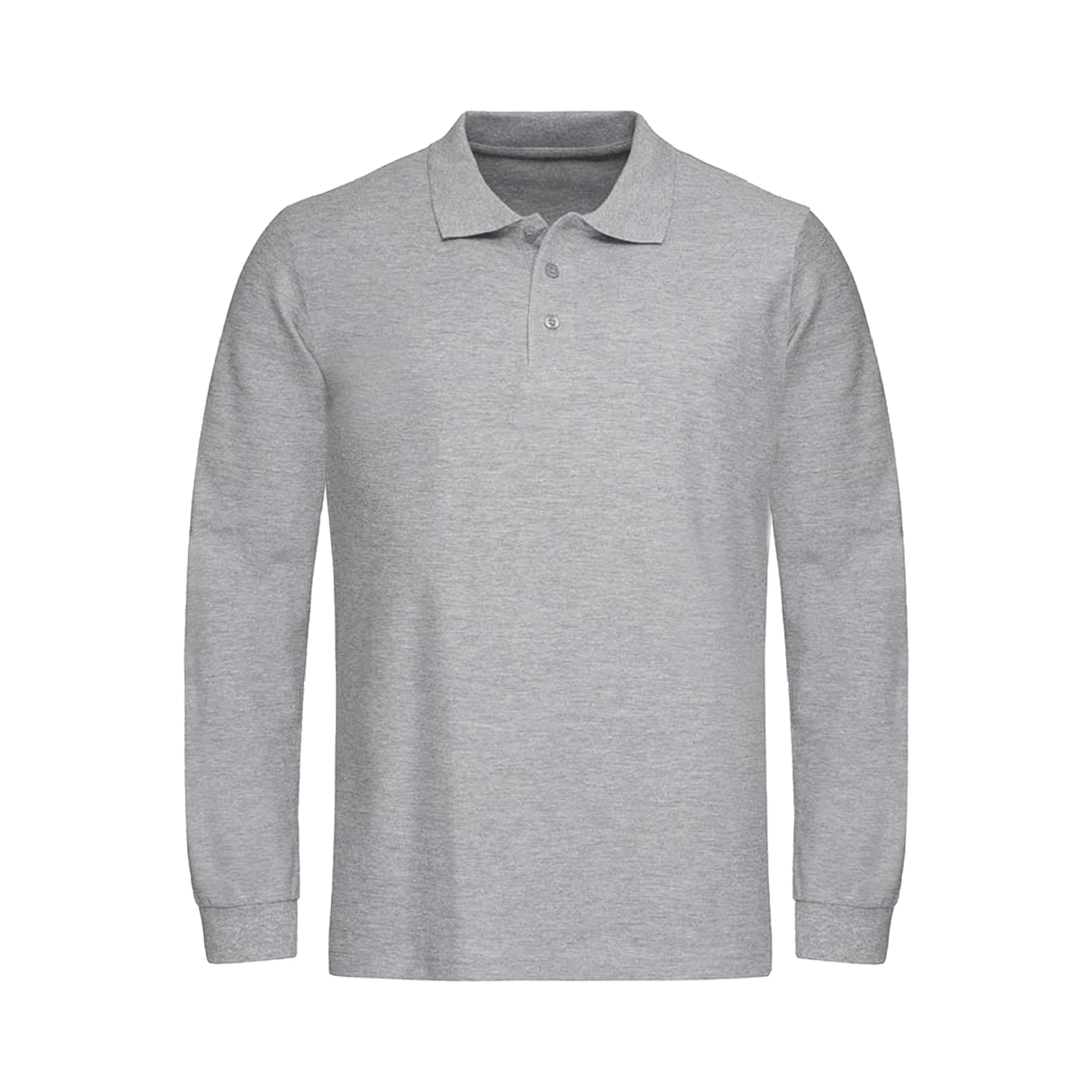 Polera Black Wolf Pique Manga Larga Bw Gris