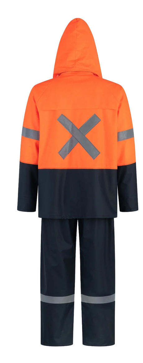 Traje Antiácido Tiger Eyes Pu C/Cinta Rfl Varón Naranjo-Azul