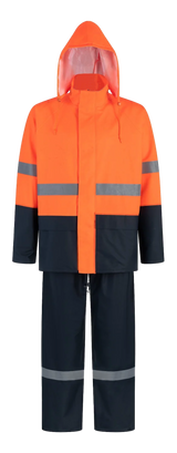 Traje Antiácido Tiger Eyes Pu C/Cinta Rfl Varón Naranjo-Azul