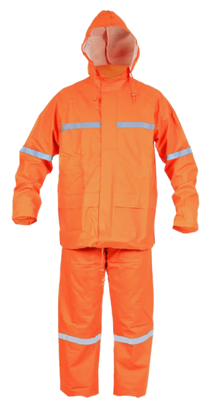 Traje Antiácido Tiger Eyes Pu C/Cinta Rfl Varón Naranjo