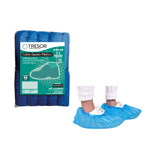 Cubre calzado de seguridad Tresor desechable con Antideslizante - 100 unidades