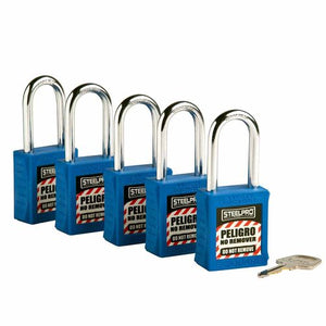 Kit Steelpro de 5 Candados Mk X 10 Azul