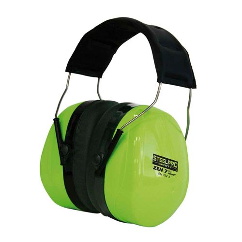 Fono de Seguridad Steelpro Zen 7 Cintillo Verde Fluor