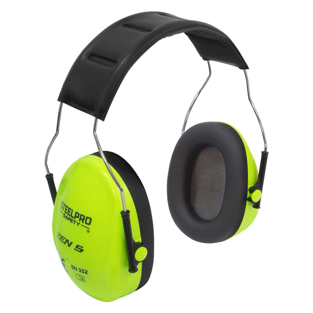 Fono de Seguridad Steelpro Zen 5 Cintillo Fluor