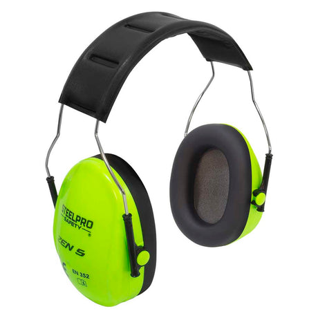 Fono de Seguridad Steelpro Zen 5 Cintillo Fluor