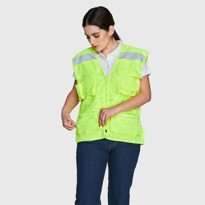 Chaleco Geo de Seguridad Jayson Alta Visibilidad Amarillo Fluor