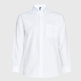 Camisa Jayson Oxford Manga Larga Bolsillo Pegado Blanca