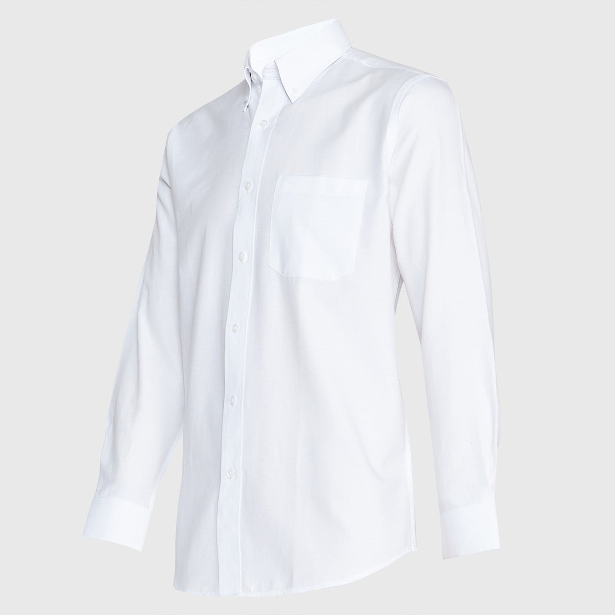 Camisa Jayson Oxford Manga Larga Bolsillo Pegado Blanca