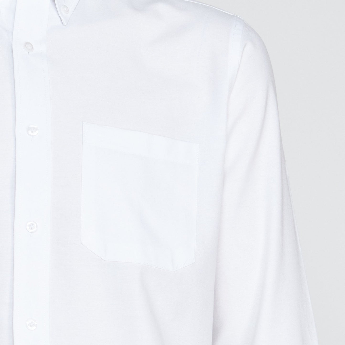 Camisa Jayson Oxford Manga Larga Bolsillo Pegado Blanca