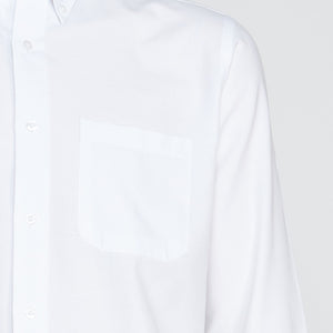 Camisa Jayson Oxford Manga Larga Bolsillo Pegado Blanca