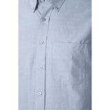 Camisa Jayson Oxford Manga Larga Bolsillo Pegado Gris