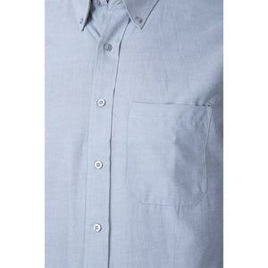 Camisa Jayson Oxford Manga Larga Bolsillo Pegado Gris
