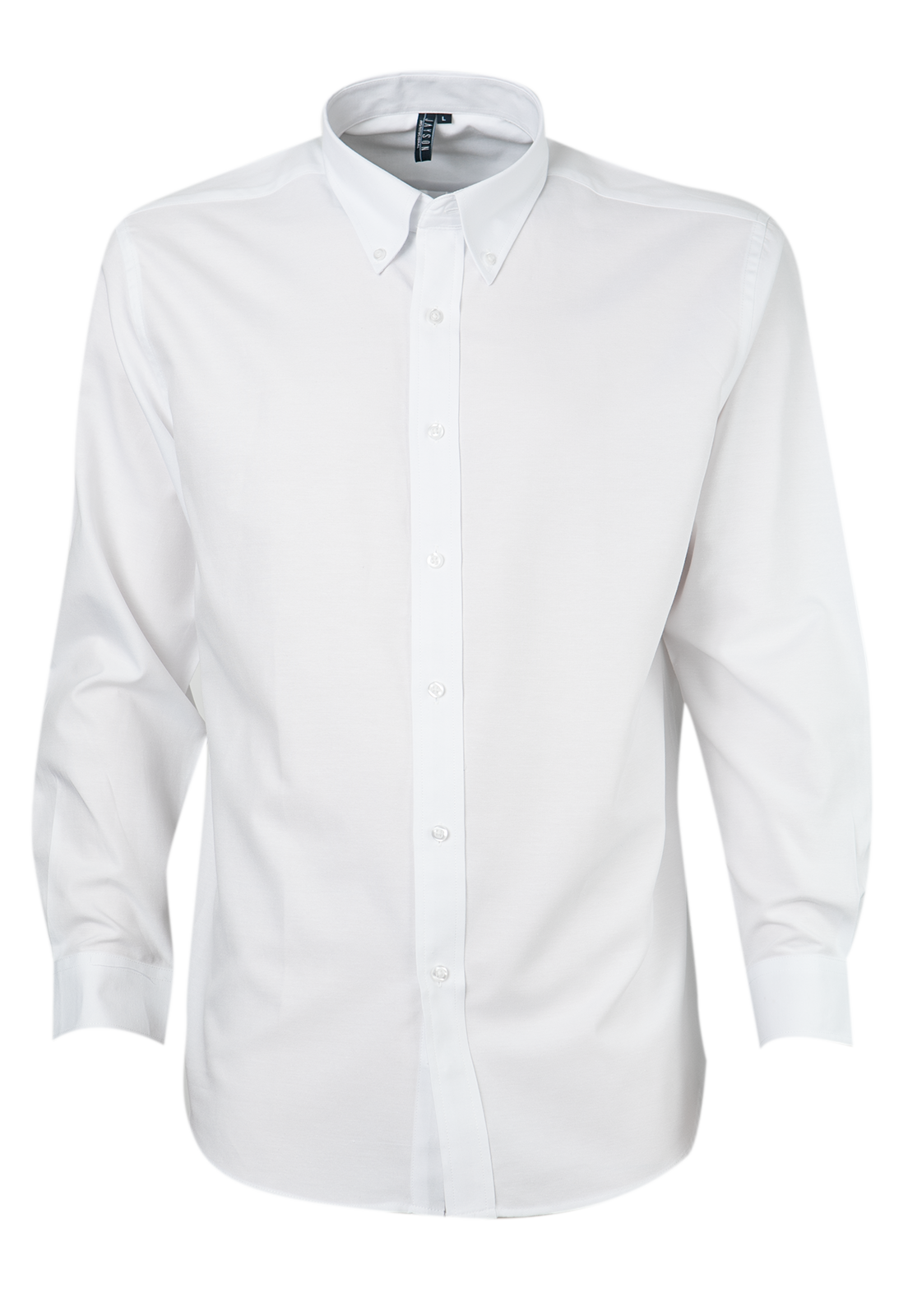 Camisa Jayson Oxford Manga Larga Boton Suelto Blanca