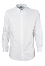 Camisa Jayson Oxford Manga Larga Boton Suelto Blanca