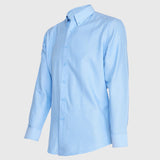 Camisa Jayson Oxford Manga Larga Boton Suelto Celeste