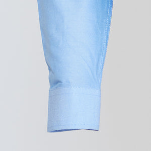 Camisa Jayson Oxford Manga Larga Boton Suelto Celeste