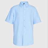 Camisa Jayson Oxford Manga Corta Celeste