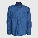 Camisa Jayson Denim Manga Larga Azul