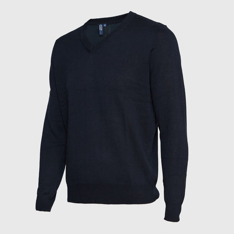 Sweater Jayson Cuello V Manga Larga Azul Marino