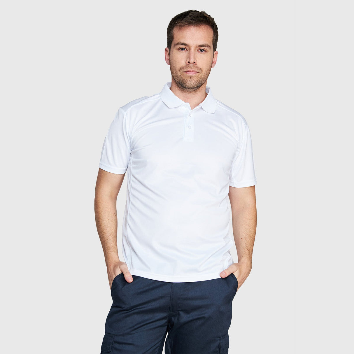 Polera Jayson Dry Fit Manga Corta Blanca