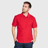 Polera Jayson Pique Manga Corta 80/20 Roja