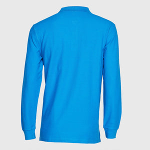 Polera Jayson Pique Manga Larga 80/20 Azul Rey