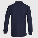 Polera Jayson Pique Manga Larga 80/20 Azul Marino