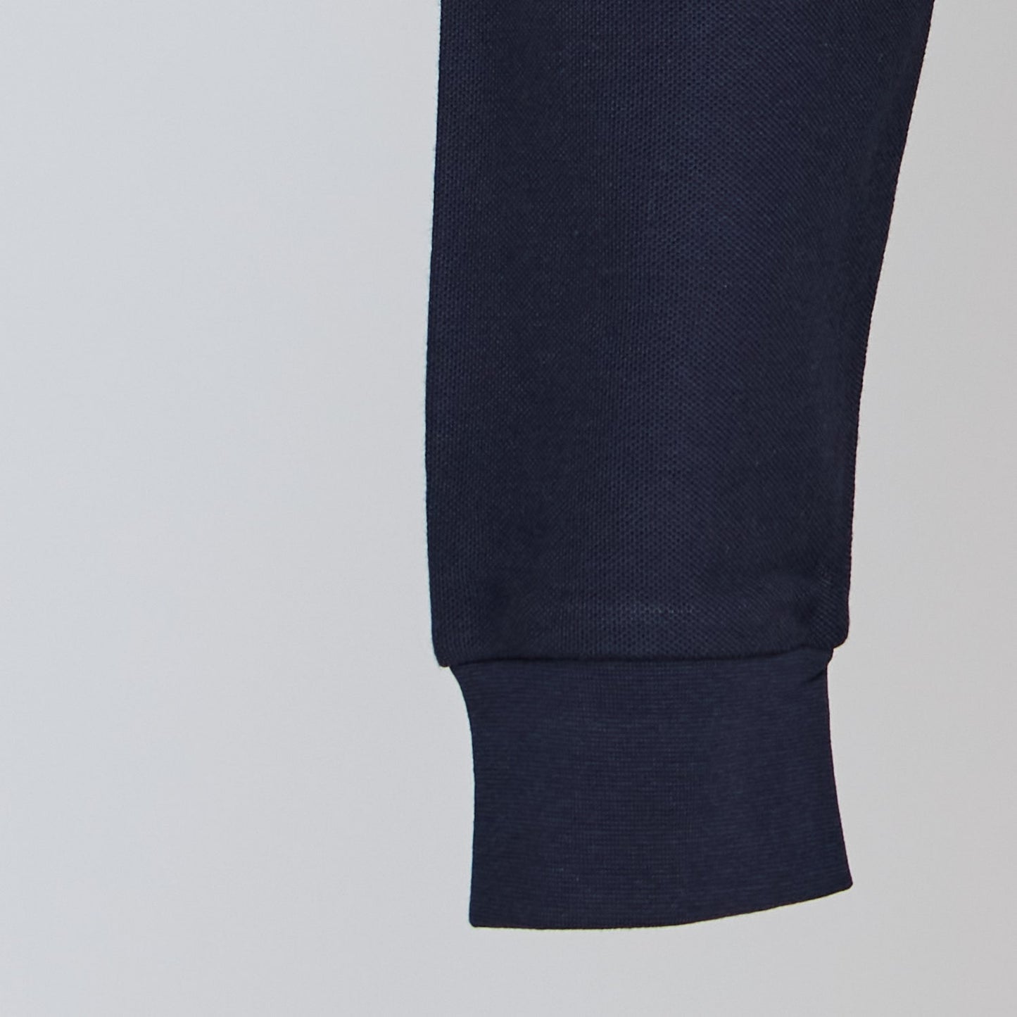 Polera Jayson Pique Manga Larga 80/20 Azul Marino