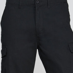 Pantalon Jayson Gabardina Cargo Algodon Negro